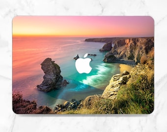 Étui Macbook été océan nature impression Macbook coque rigide Macbook coque coucher de soleil montagnes impression coque rose bleu Macbook M3 M2 Macbook Air