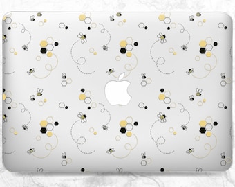 Macbook case bee Honey combs Clear case Macbook hard case 13 inch case Air 11 case A1932 macbook Air 13 2019 Macbook Retina 13 Pro 15 case