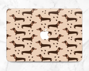 Macbook case dachshund Cute paws print Macbook case dog Macbook Air 15 case Macbook M2 case Air 13 2022 case Macbook Pro 14 Pro 16 2023 case