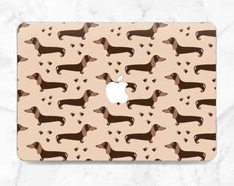 Funda para Macbook con estampado de perro salchicha Funda para Macbook con estampado de perro Funda para Macbook con cachorro Funda para Macbook Air 15 Funda para Macbook Pro 13 M2 Funda para Air 13 2026 Funda para Pro 16 M5 Funda para Pro 14