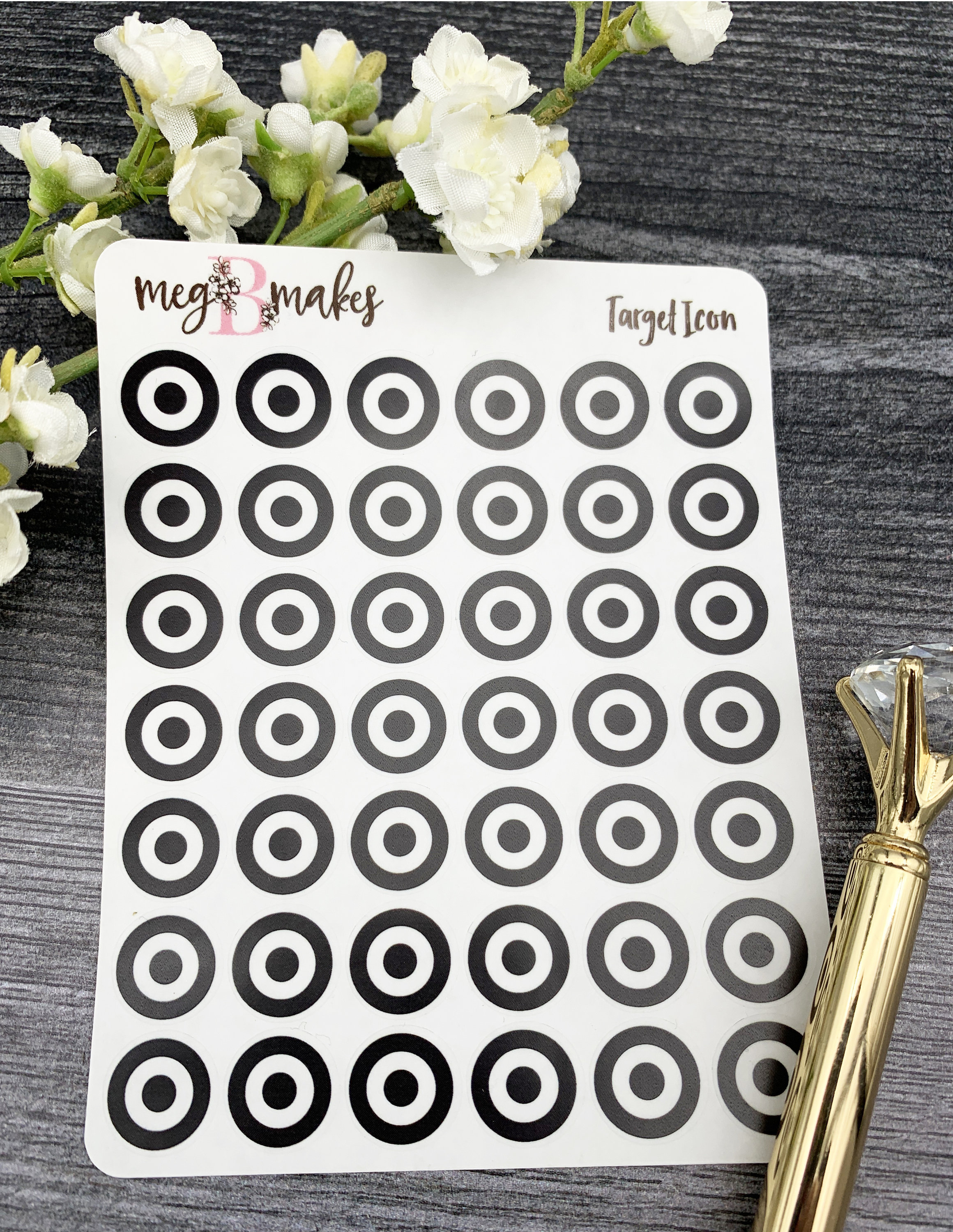 Foiled Target Icon Stickers Target Icon Stickers Target Etsy