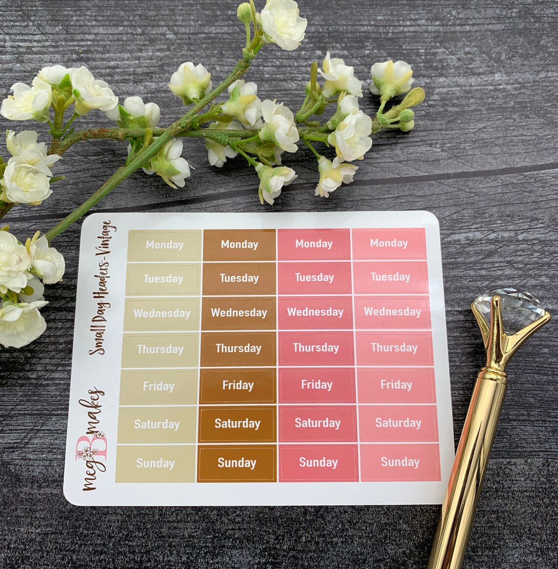 Week Day Planner Stickers/day Planner Stickers/week Day Etsy