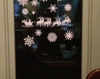 christmas paper window display