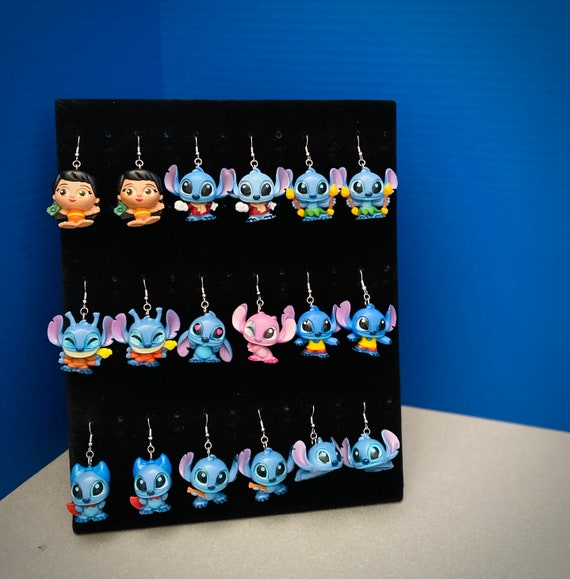 Doorables, Stitch, Alien, Experiment, 626, Ohana, Lilo, Angel, Aliens,  Cute, Movie, Theme Park, Superhero, Love, Couple, Hula, Earrings 