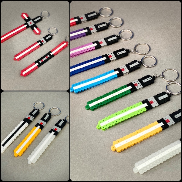 Perler Bead Keychain Etsy