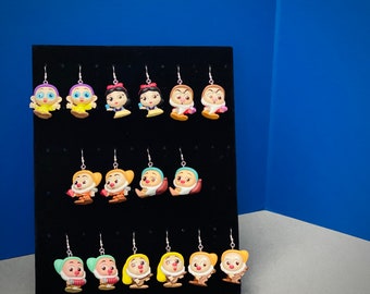 Doorables, Princess, Theme Park, Cute, Earrings: Snow White, Seven Dwarfs, Dopey, Happy, Bashful, Grumpy, Doc, Sleepy, Sneezy, Seven Dwarves