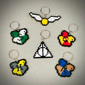 Harry Potter Perler Bead Character and House Crests Ornaments