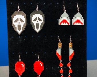 Alhudapk Com Maleficent Perler Beads Halloween Fuse Bead Earrings