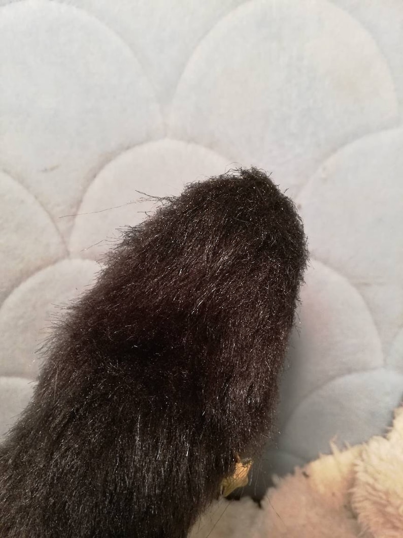 Black White Bunny Ears Pet Play Costume Easter Cosplay