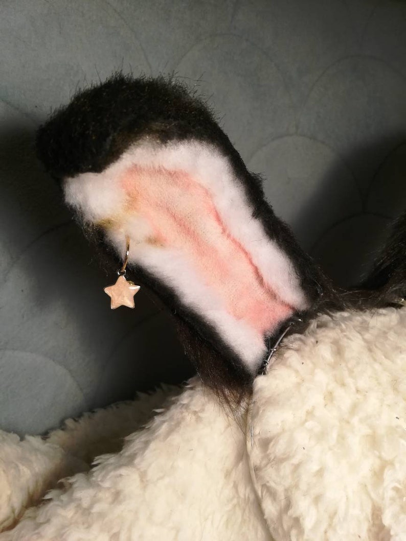 Black White Bunny Ears Pet Play Costume Easter Cosplay