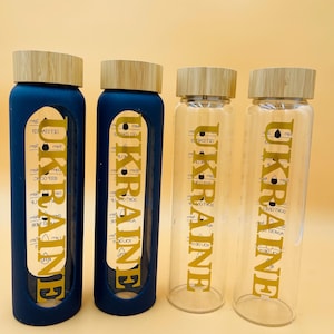 Exclusive water bottles with Ukrainian design