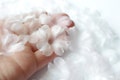 Silk organza fabric flowers 3D petals 25pcs - embellishment for wedding dresses, veils, gloves, 3D flower appliqué