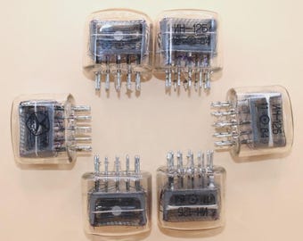6x IN-12 IN-12A or IN-12B indicator nixie tubes / used / tested / 100% Working