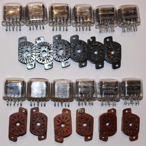 6x IN-12 with sockets nixie tubes used / IN-12A or IN-12B + sockets / Tested / 6pcs in one lot image 4