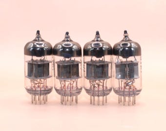 4x Nuevo 6N1P-EV ~E88CC ~6Dj8 ~6922 Misma fecha Triodos Voskhod Rocket Logo NOS
