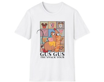 Gus Gus Disney Snack Tour Maus T-Shirt | Retro Snack Cartoon T-Shirt