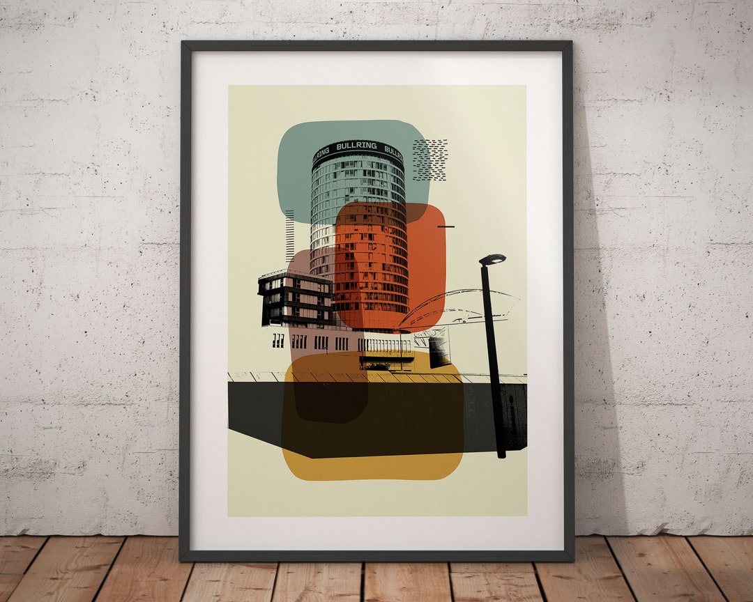 Birmingham Rotunda // Mid-century Modern Architecture Poster // Retro ...