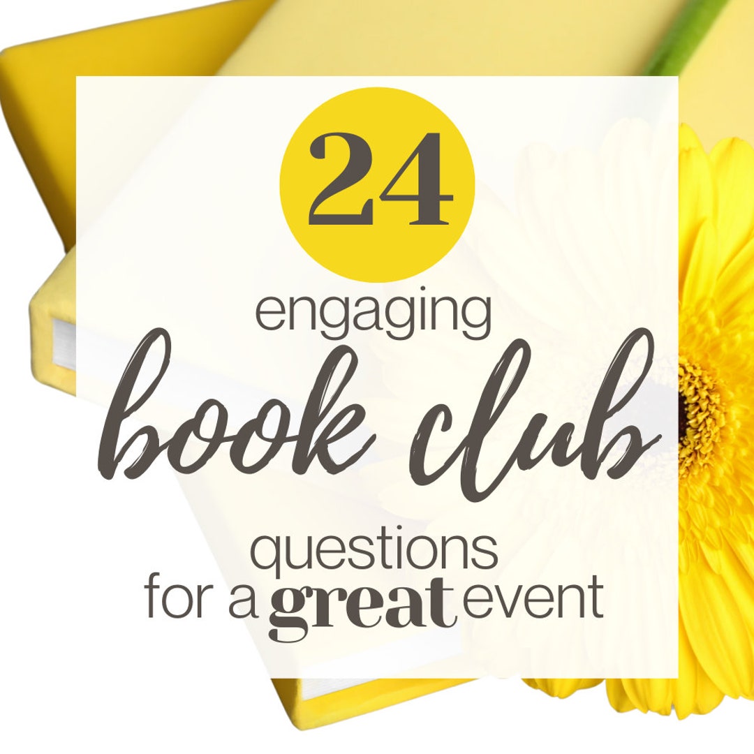 Book Club Questions - 24 Discussion Cards - Ready to Print! Instant ...