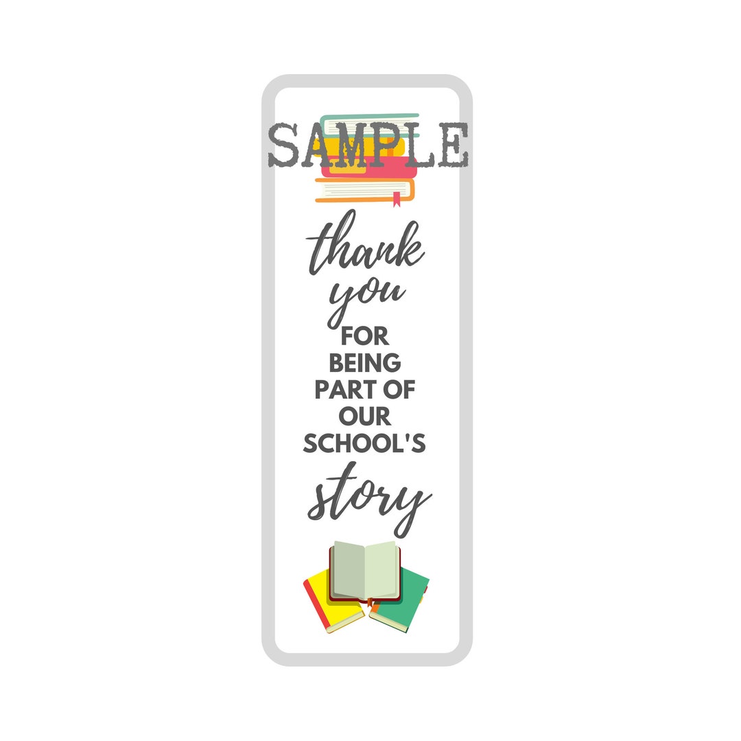 Teacher School Appreciation Bookmark Gifts - Principal Tools - Library ...