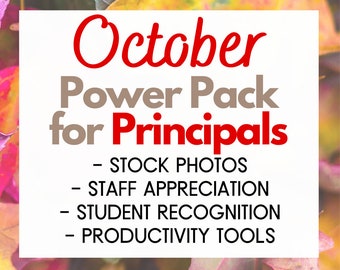 October - Principal's Power Pack - Instant Digital Downloads - Tools for the Busy School Principal