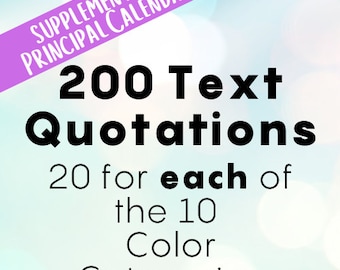 Add-On - 200 Text Quotations for the Principal's Social Media Calendar