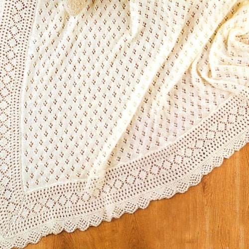 Vintage Baby 4ply Shawl Knitting Pattern Pdf Christening Lacy Etsy UK