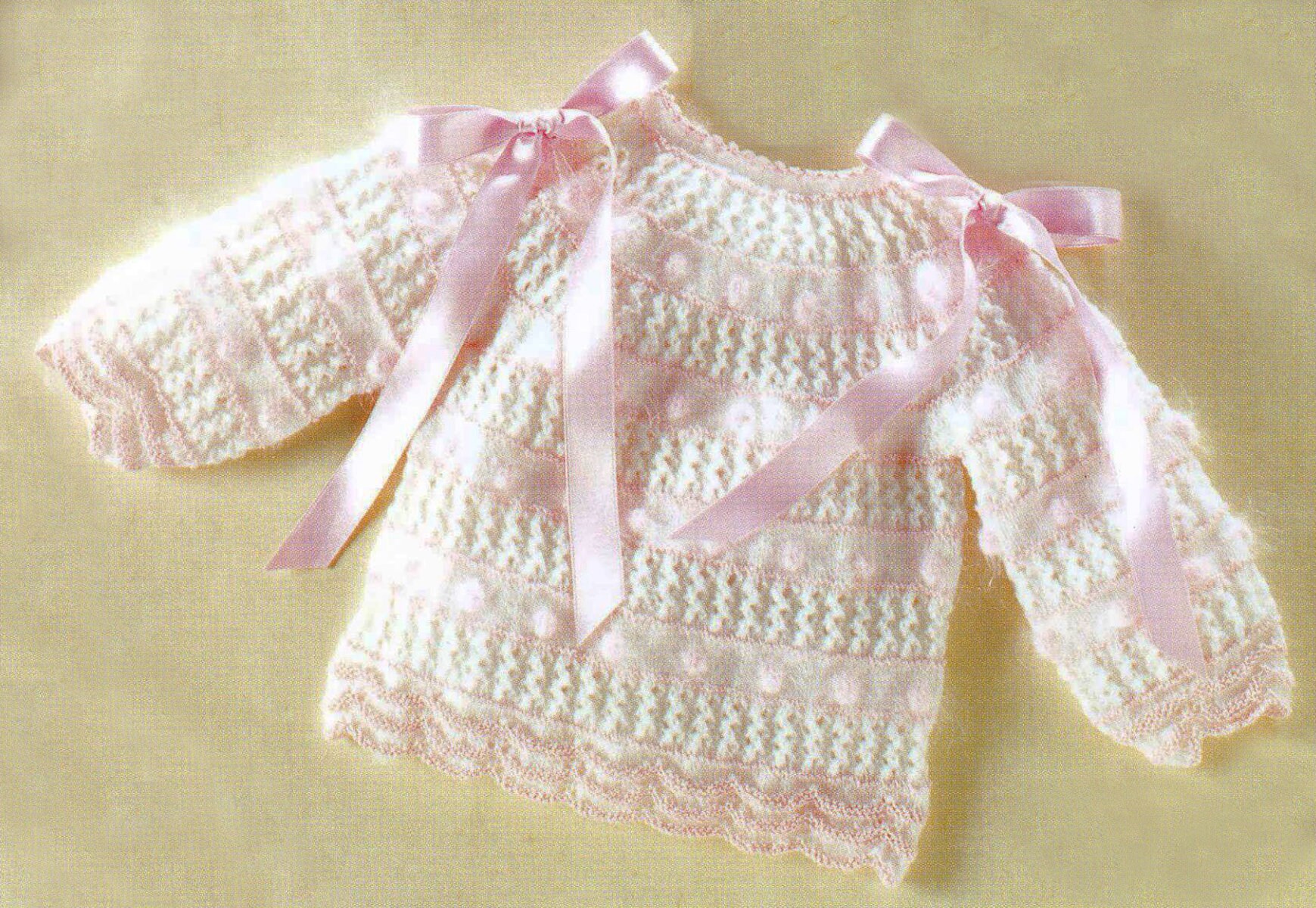 Knitting Pattern for Baby Jumper with Tassels Size Newborn Etsy