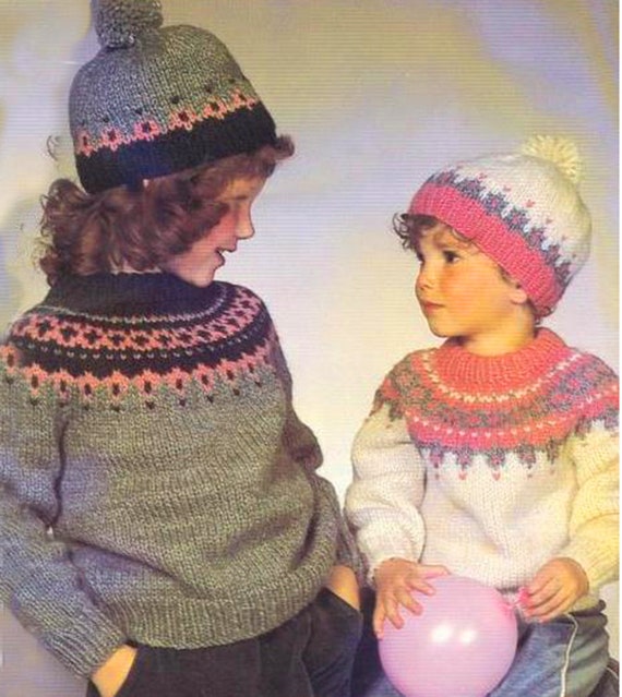 Pdf Knitting Pattern Childrens Sweater Fair Isle Sweaters Childrens Jumpers Knitting Pattern 117