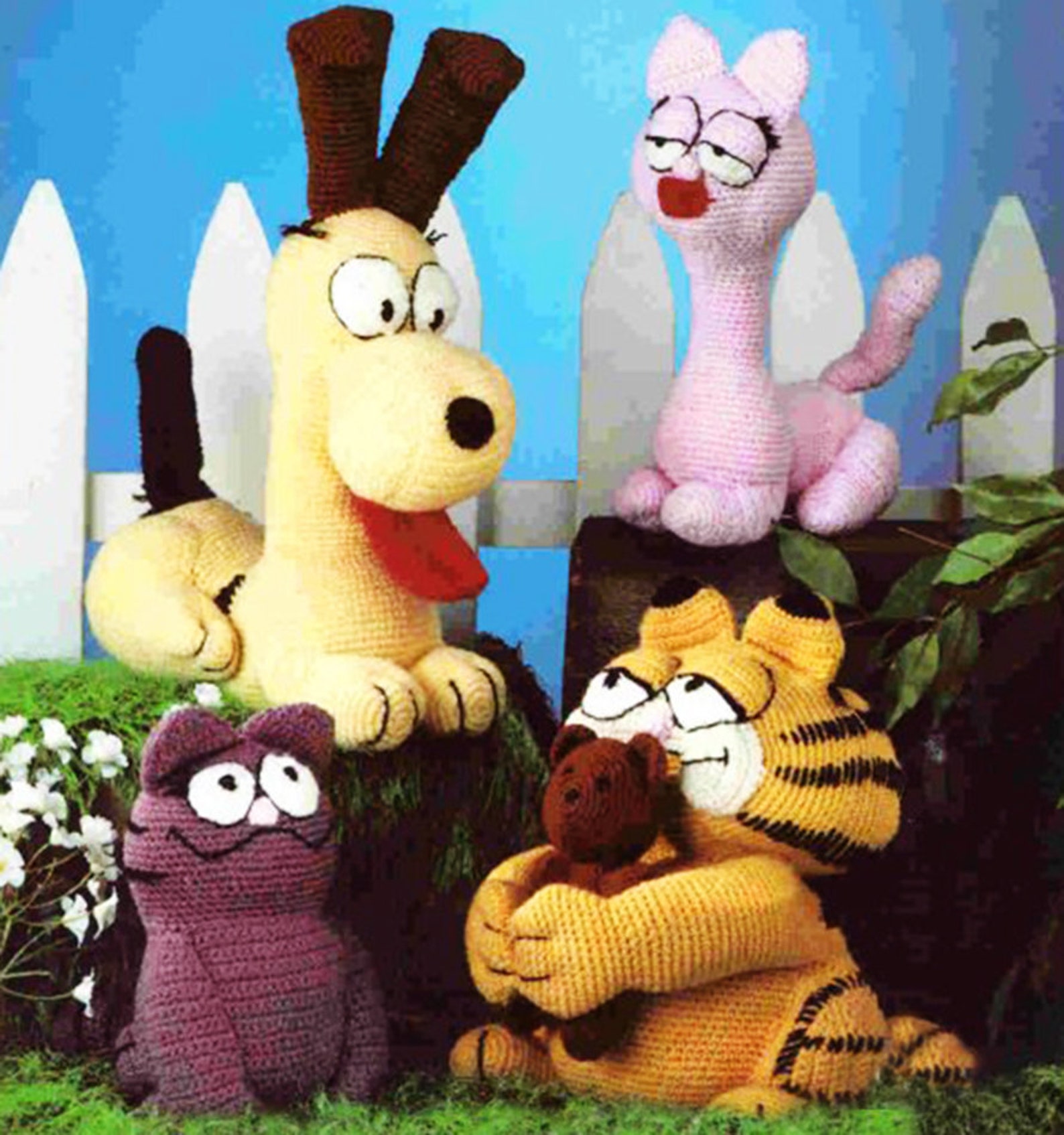 Crochet patterns Toys Garfield Arlene Odie Pooky Toy crochet Etsy