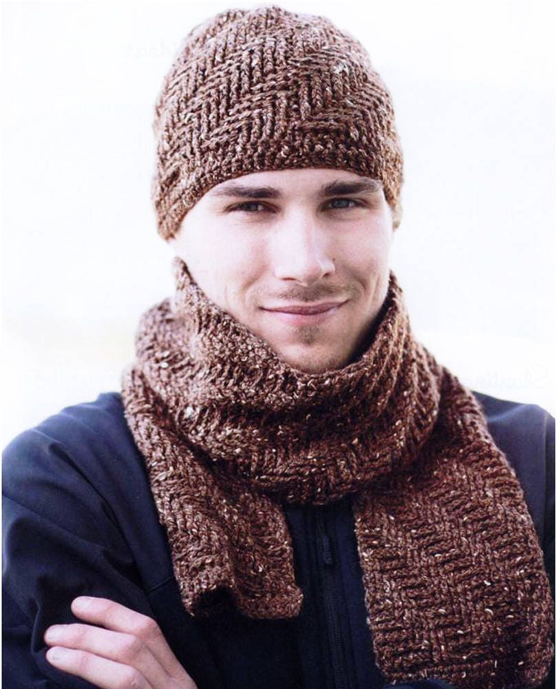 Mens Hat and Scarf Rugged Warmth Winter Set Mens Accessory Etsy