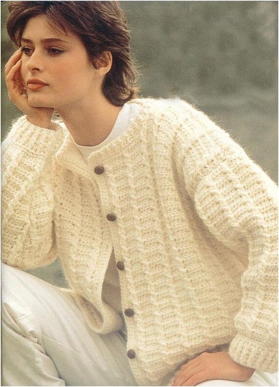 crochet cable cardigan