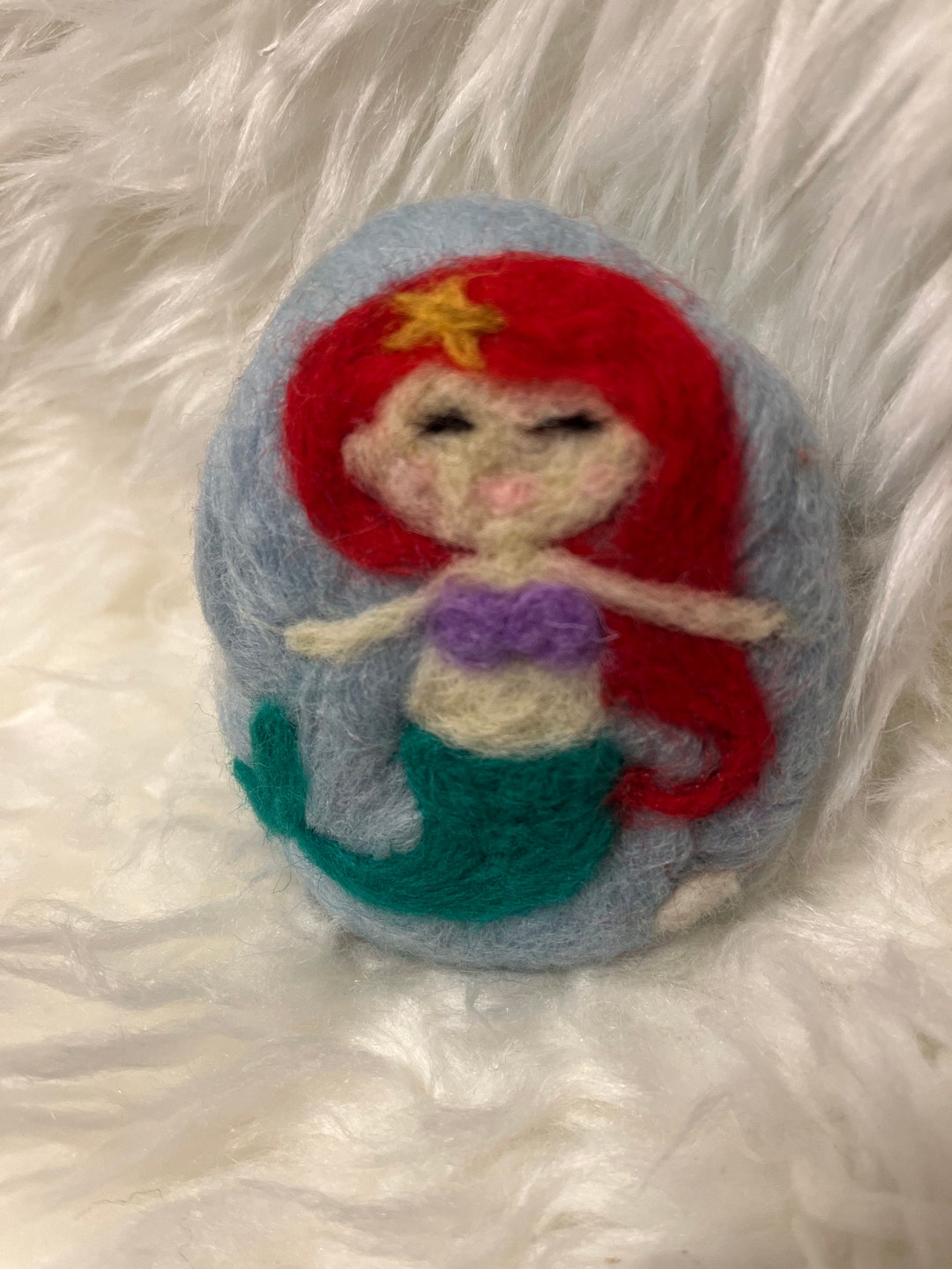 Mermaid Felted Wool Soap Bar Etsy
