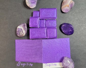 Sugilite!!  Handmade Metallic Watercolor Paint Pans in a Beautiful True Purple!
