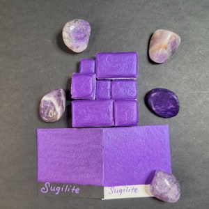 Sugilite!!  Handmade Metallic Watercolor Paint Pans in a Beautiful True Purple!