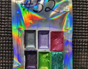 GRAB BAGS-Handmade Metallic Watercolors-Art Supplies, Paint, Gift, Mystery Blind Bag, Hand lettering, Calligraphy-Full Pans
