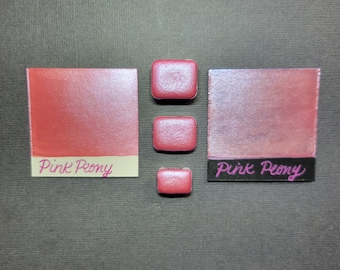 Handmade Metallic Watercolor Paint Peony Pink