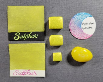 Handmade Metallic Watercolor Paint---Yellow Sulphur!!!