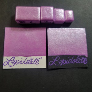 Handmade Watercolor Paint Pans in Lepidolite