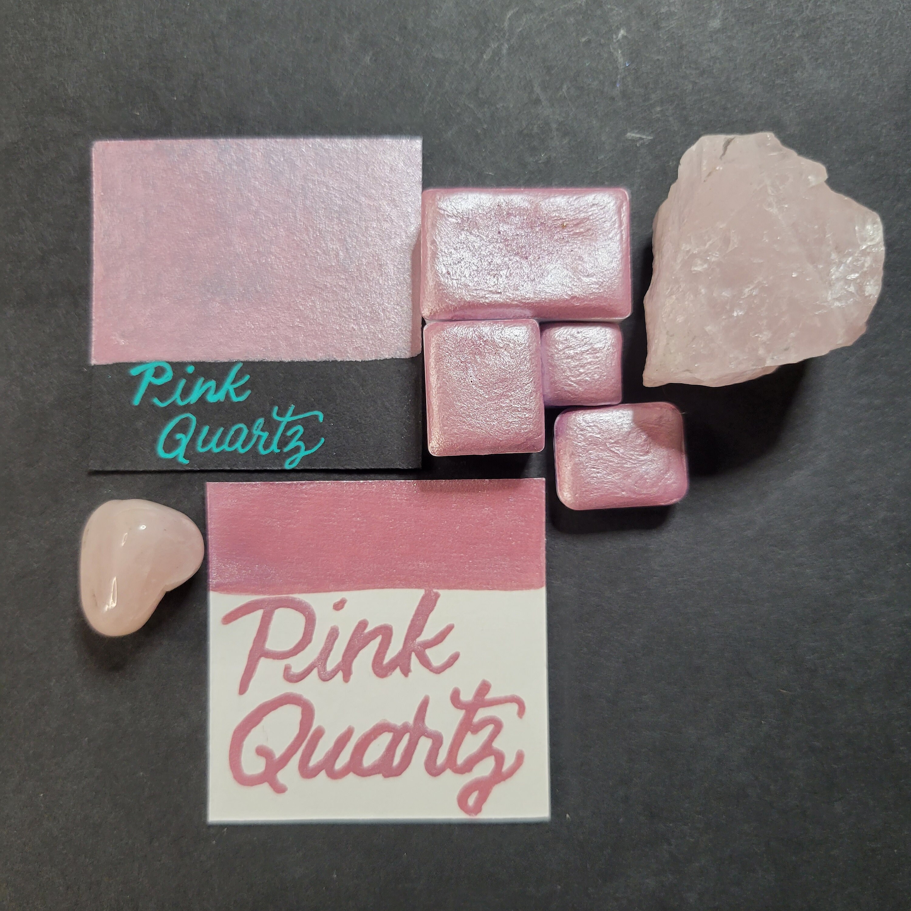 Handmade Metallic Watercolor Paint Pans in Pink Quartz Etsy