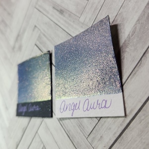 Handmade Colorshifting Metallic Watercolor Paint in Angel Aura - Art supplies- Hand lettering- Half, quarter, mini pan
