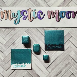 Handmade Metallic Watercolor Paint in Malachite!!
