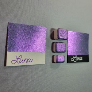 Colorshifting Handmade Watercolor Paint-Luna, a part of the Fairy Collection-Art Supplies-Calligraphy-Hand lettering-Half, quarter & mini