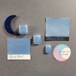 Handmade Metallic Watercolor Paint in Blue Bell