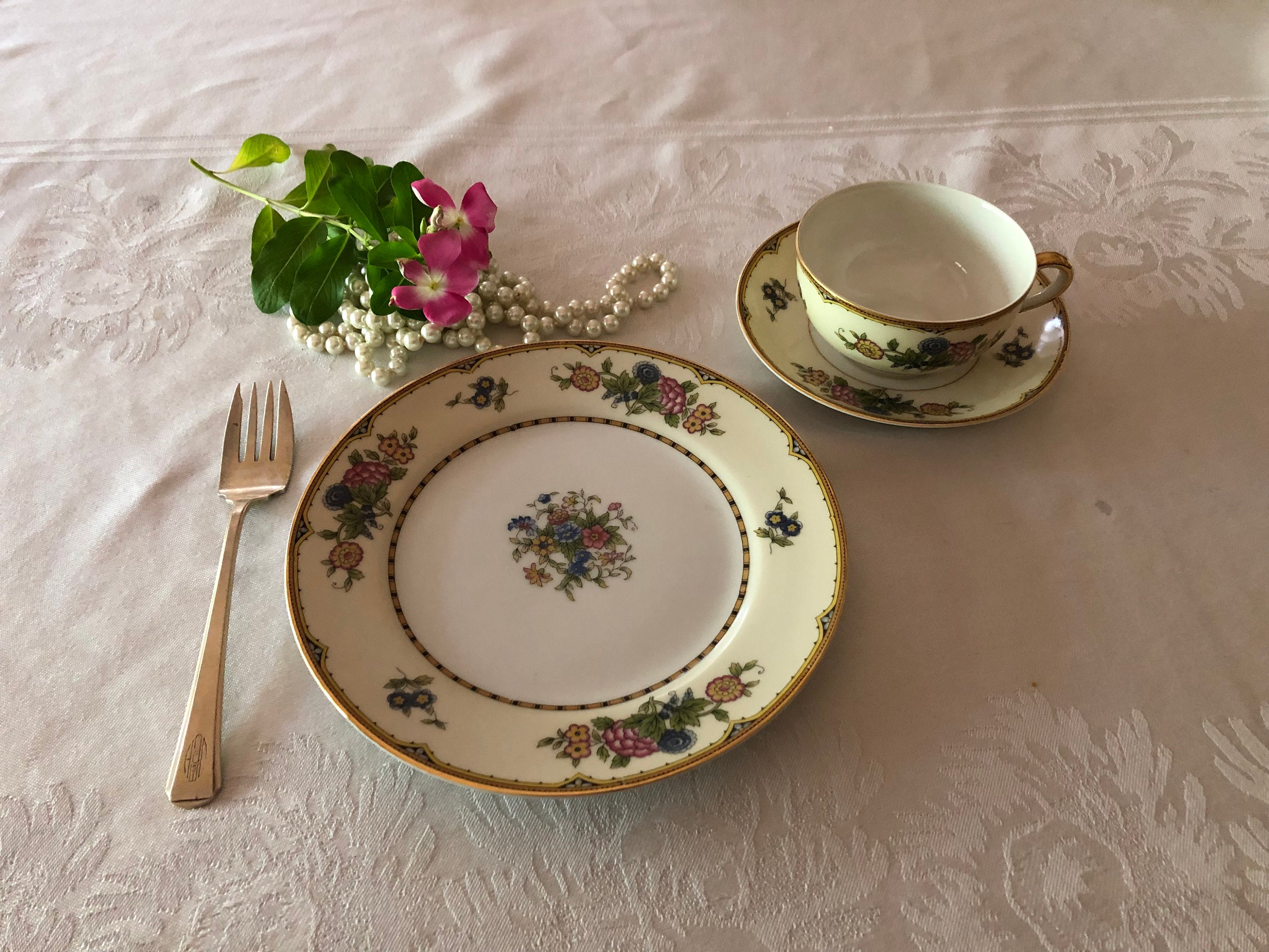 Beautiful Antique Noritake ELYSIAN Gold Gilt China Dessert Plates Etsy