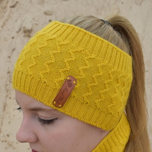 Diadema de alpaca tejida para mujer, calentador de orejas de lana para niño, turbante de invierno, calentador de cabeza de punto para bebé pequeño, negro, blanco, gris y rosa