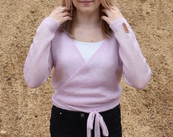 Knitted mohair pullover Mohair sweater for women Knitted crop top Mohair jumper Knitted oversized sweater Summer light blouse Cozy pullover