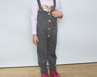 Pantalon d'hiver gris tricoté pour enfant Pantalon chaud en alpaga Pantalon de survêtement en laine Combinaison barboteuse tricotée Combinaison bébé nouveau-né garçon fille noir rose