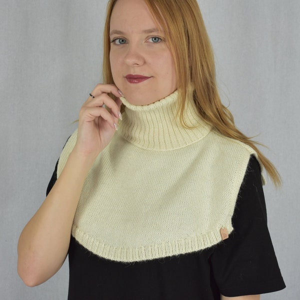 Chauffe-cou tricoté en alpaga Écharpe à col tricoté Écharpe chaude tricotée Chauffe-cou pour femmes hommes Col roulé en laine Alpaga dickey écharpe cowl snood