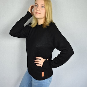 Knitted alpaca sweater for women Cozy wool pullover Knitted short alpaca pullover Warm wool sweater Knitted alpaca jumper Wool sweatshirt