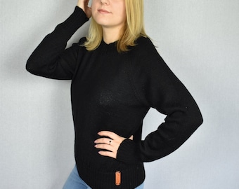 Knitted alpaca sweater for women Cozy wool pullover Knitted short alpaca pullover Warm wool sweater Knitted alpaca jumper Wool sweatshirt